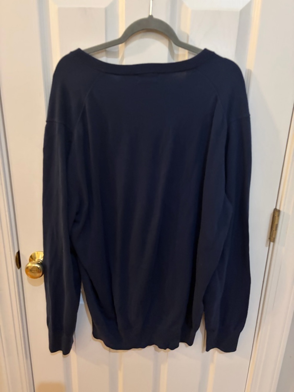 Brooks Brothers Navy Supima Cotton  V-Neck Sweater XXL Preppy Luxury Basic - Picture 5 of 7